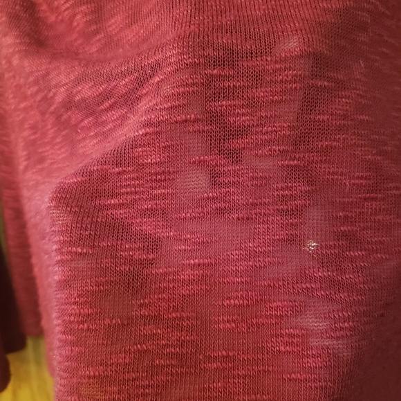 Pretty, see through, burgundy boho blouse. Great shape. Size small - Picture 5 of 5